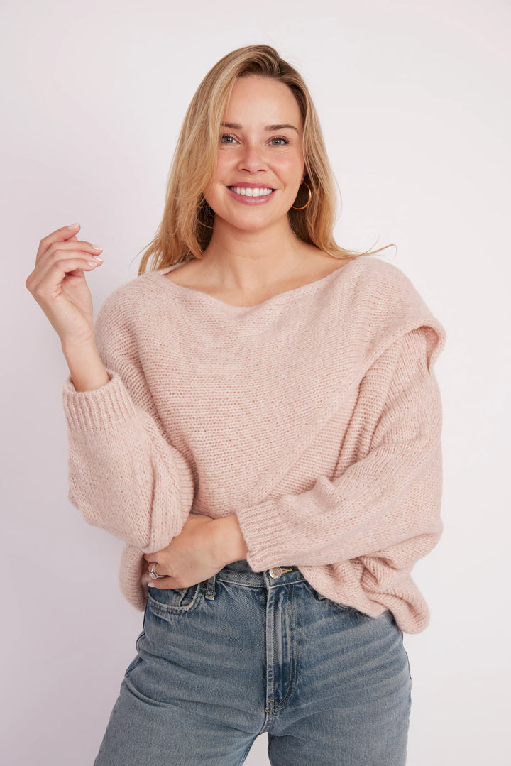 Alessandra Knit Criss Cross Wrap in Ivory