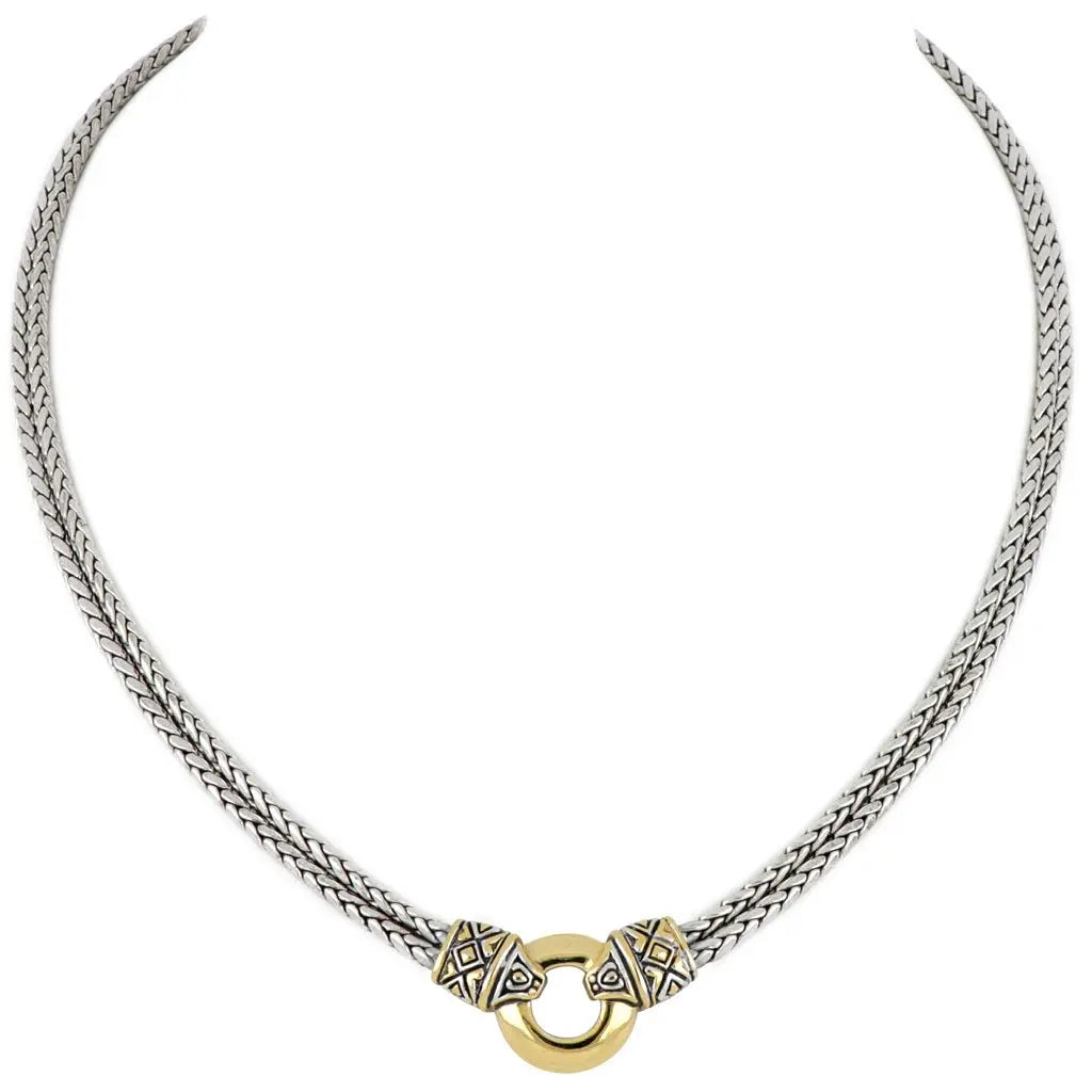 Antiqua Collection - Gold Circle Double-Strand Necklace