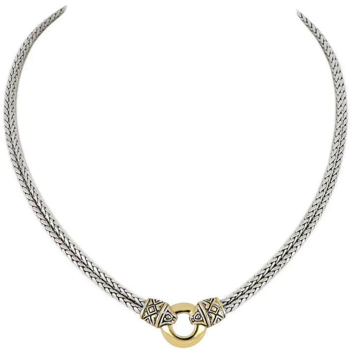 Antiqua Collection - Gold Circle Double-Strand Necklace