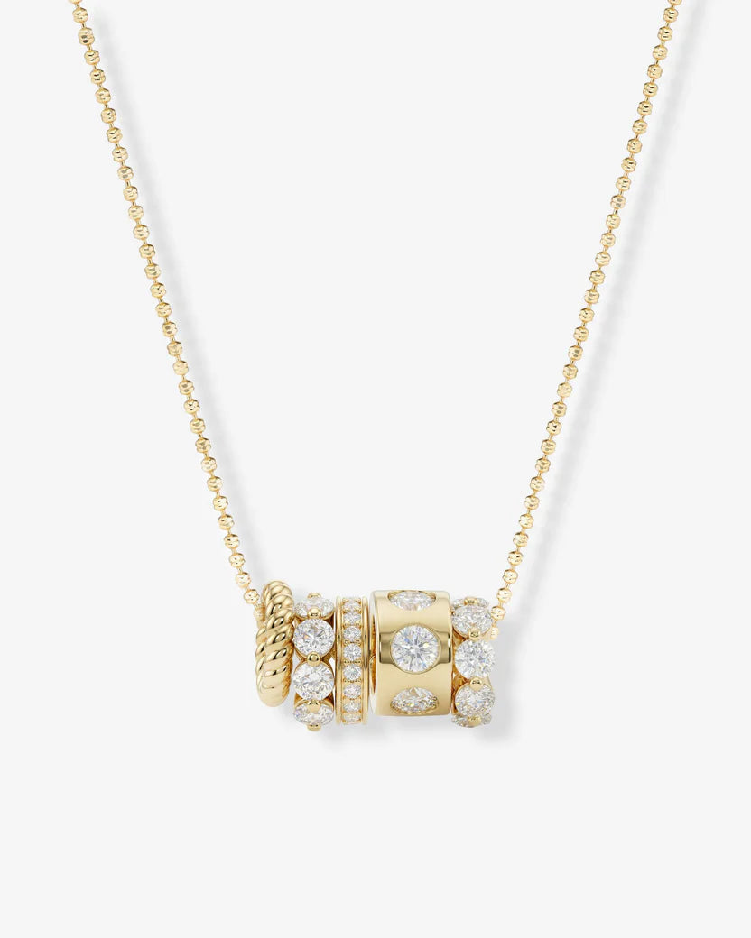 Ashley Venice Necklace Gold-White