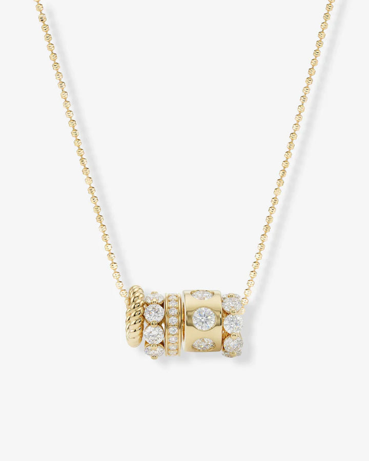 Ashley Venice Necklace Gold-White