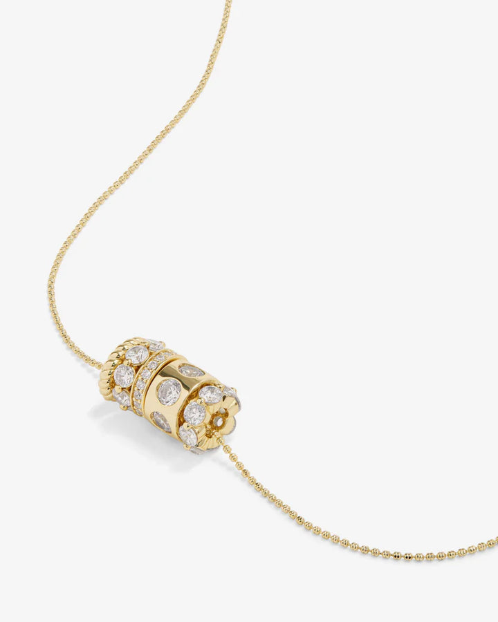 Ashley Venice Necklace Gold-White
