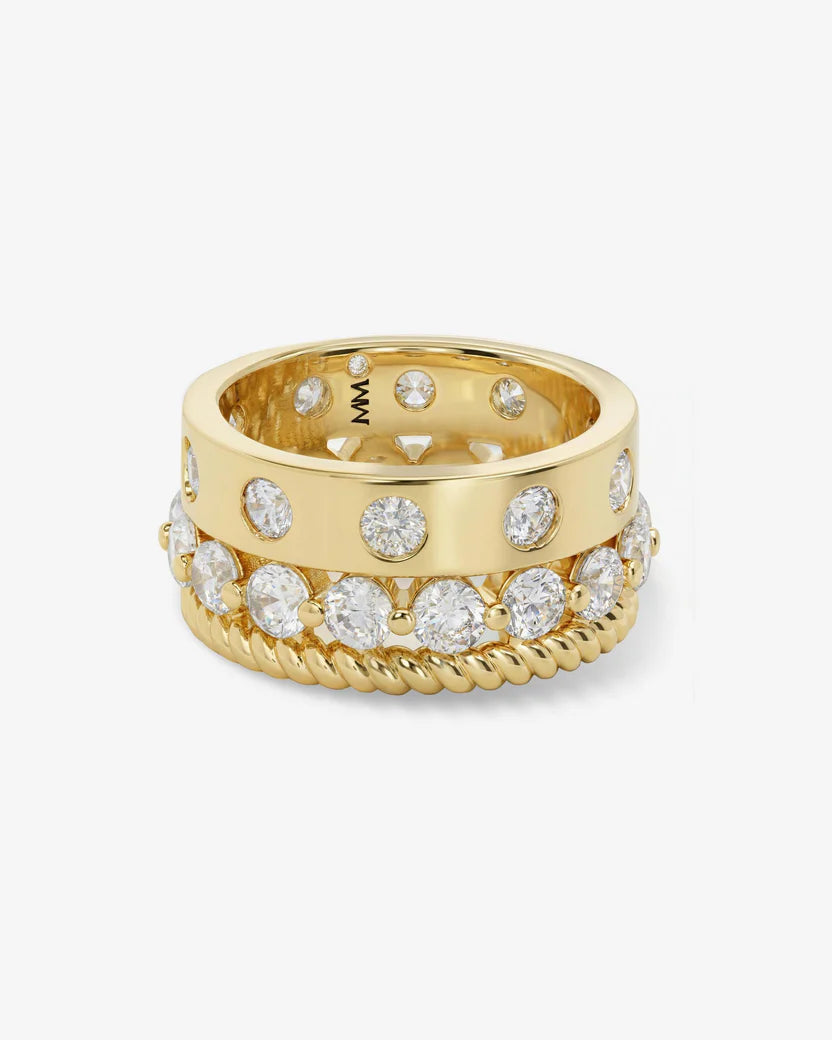 Ashley Venice Ring Gold-White