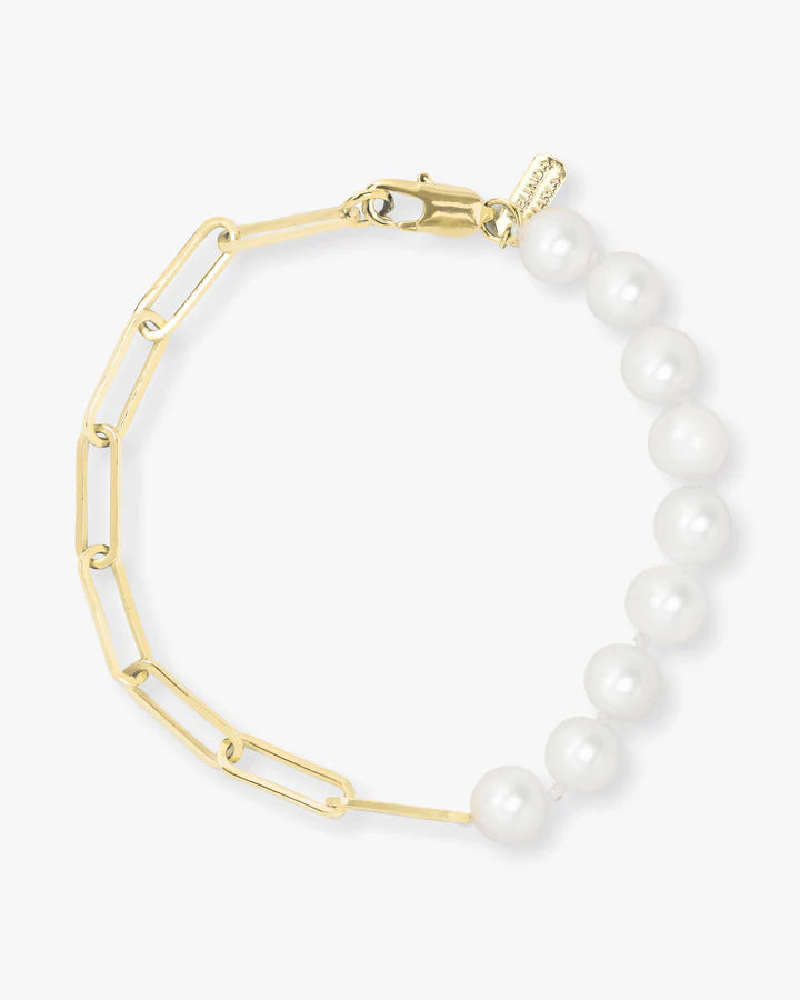 Samantha Half Chain Pearl Bracelet
