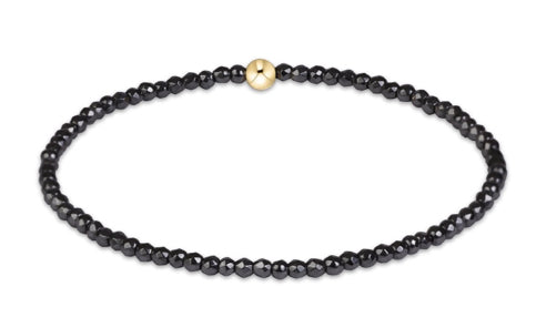 Classic Faceted Hematite 2mm Bracelet