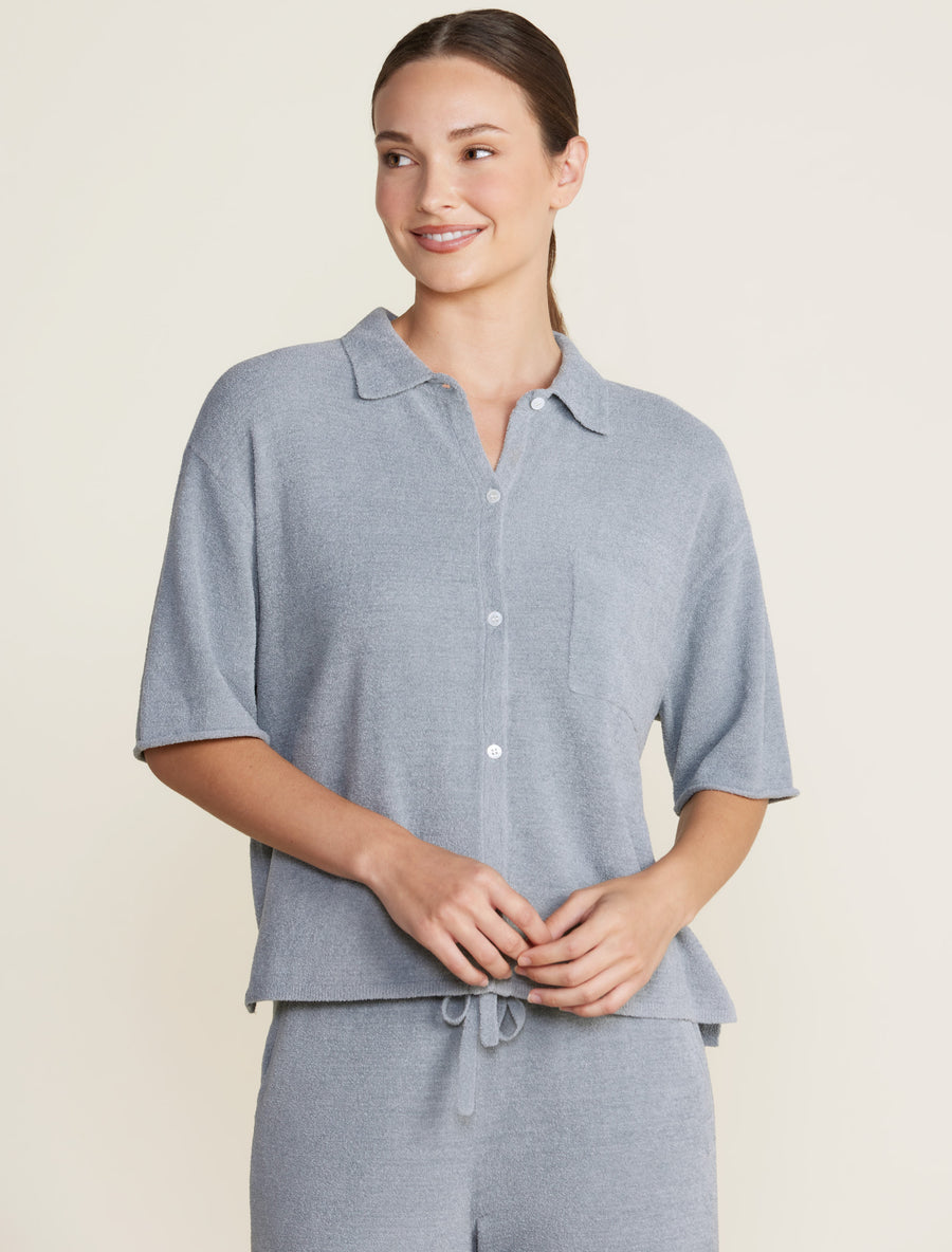 Moonbeam Moonbeam Moonbeam All  CozyChic Ultra Lite® Cropped Short Sleeve Shirt