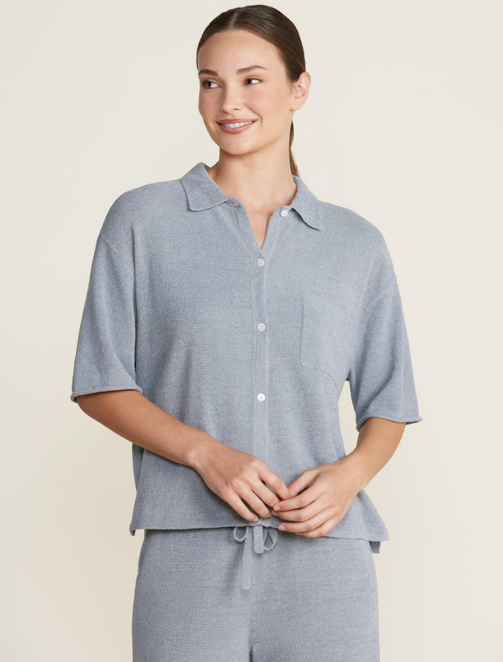Moonbeam Moonbeam Moonbeam All  CozyChic Ultra Lite® Cropped Short Sleeve Shirt