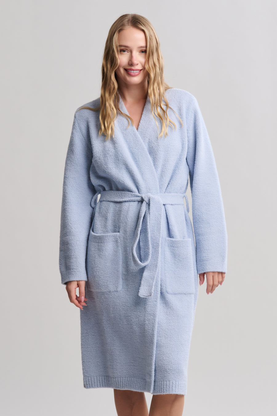 Skin Rib Robe CozyChic Luxe Robe with Rib Detail in Snow Drop – Mia's Marketplace