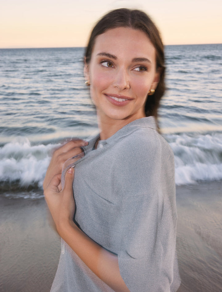 Moonbeam Moonbeam Moonbeam All  CozyChic Ultra Lite® Cropped Short Sleeve Shirt