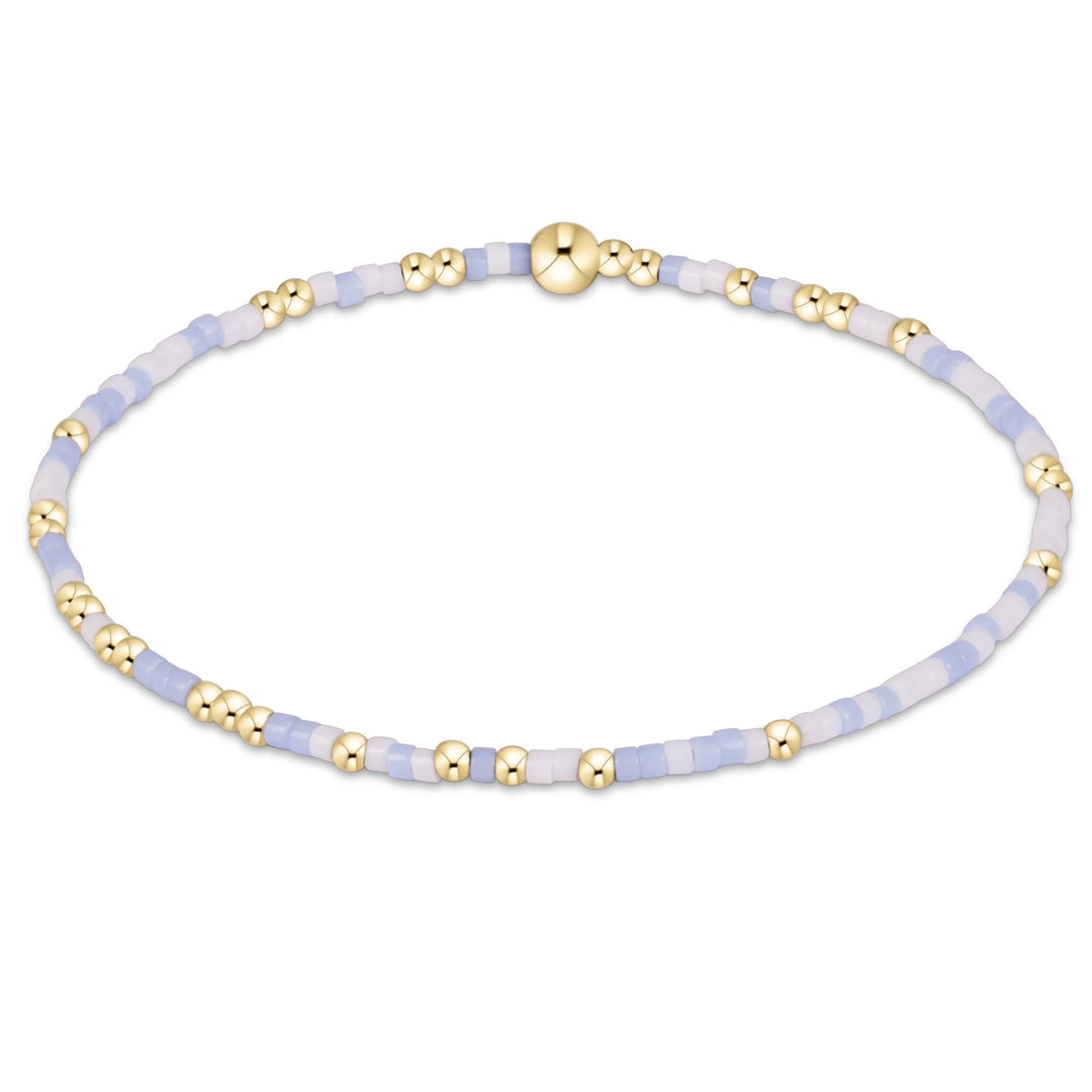 Gameday Hope Unritten Bracelet in Light Blue and White