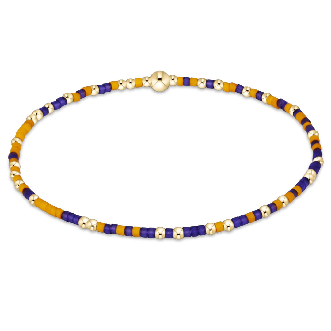 Gameday Hope Unritten Bracelet in Purple and Golden Yellow