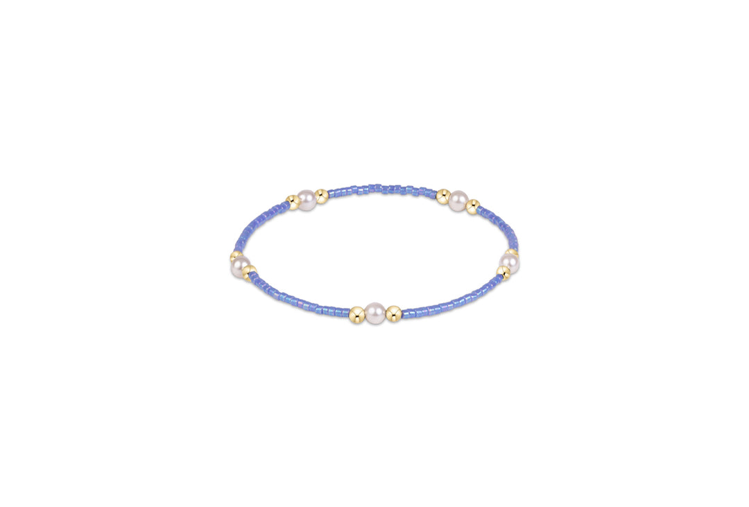 Hope Purpose Pearl Bracelet - Bright Blue
