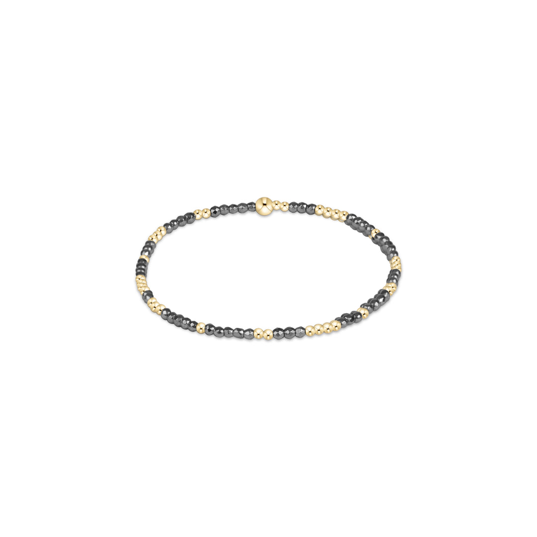 Hope Unwritten Silver Faceted Hematite 2mm Bracelet