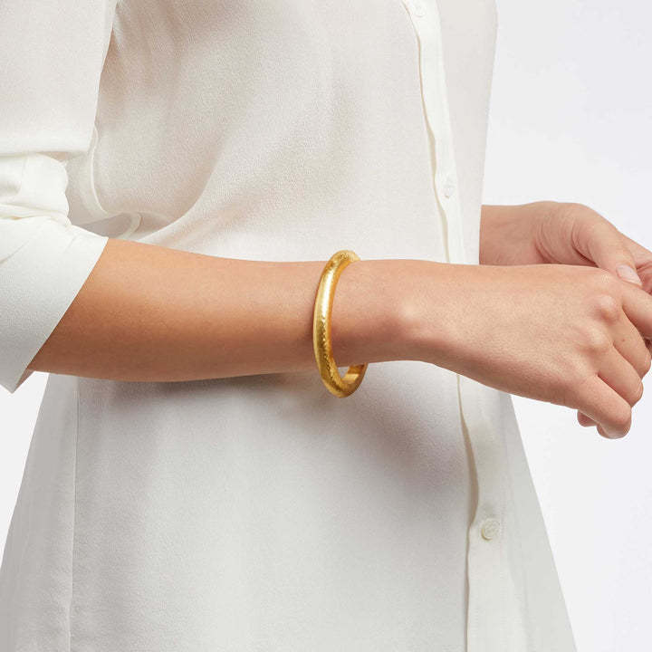 Catalina Hinge Bangle in Iridescent Charlcedony Blue