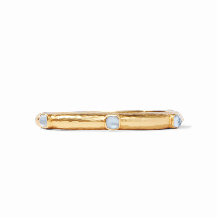 Catalina Hinge Bangle in Iridescent Charlcedony Blue