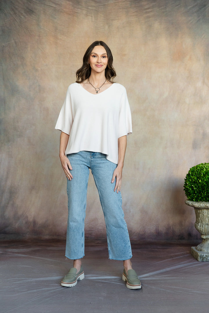 Esma Knit Top in Ivory