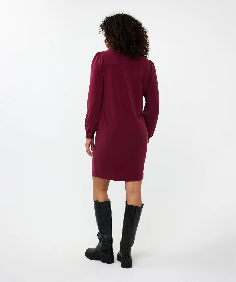 Zippered Dress in Wine
