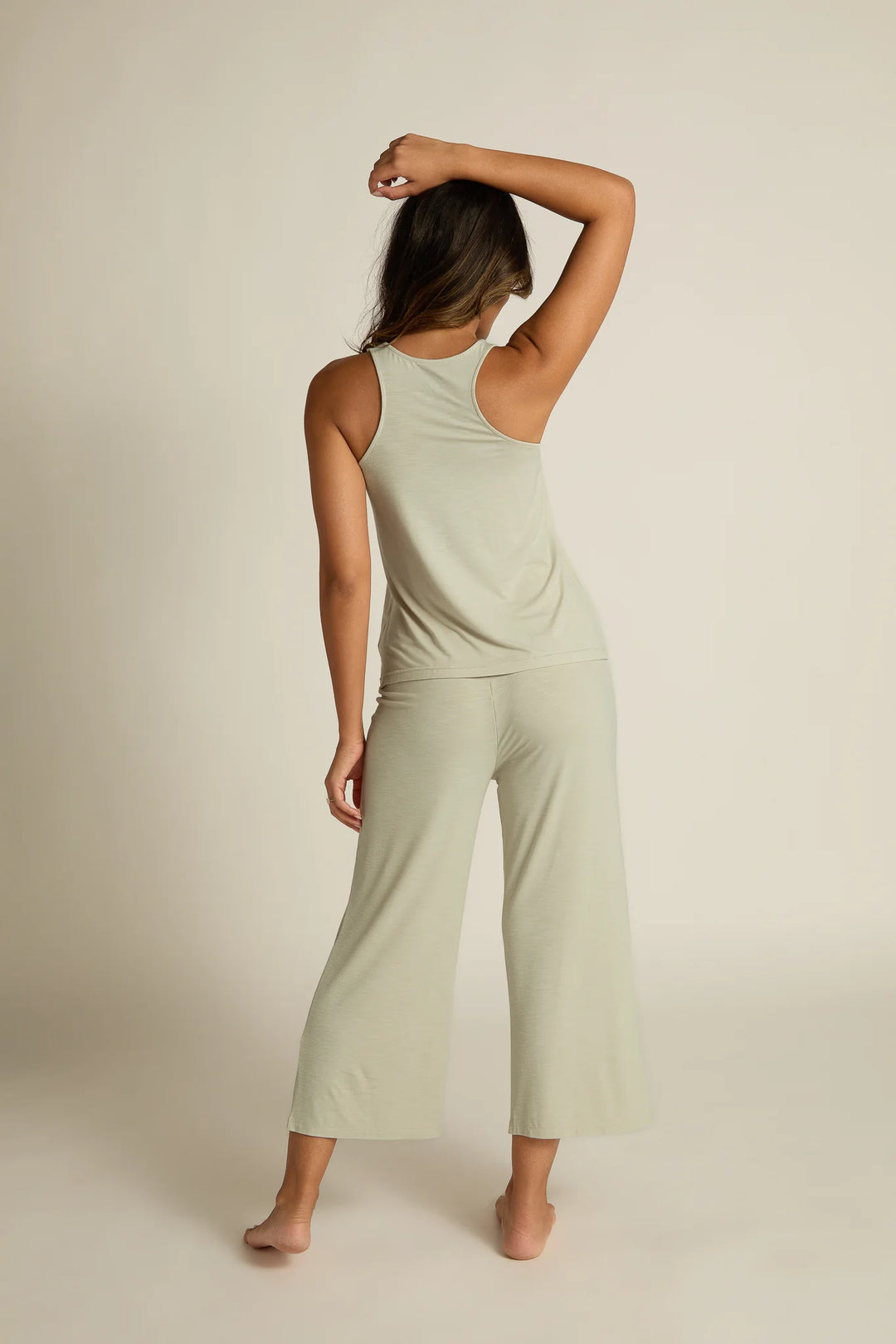 Dreamy Wide- Leg Capri in Sage
