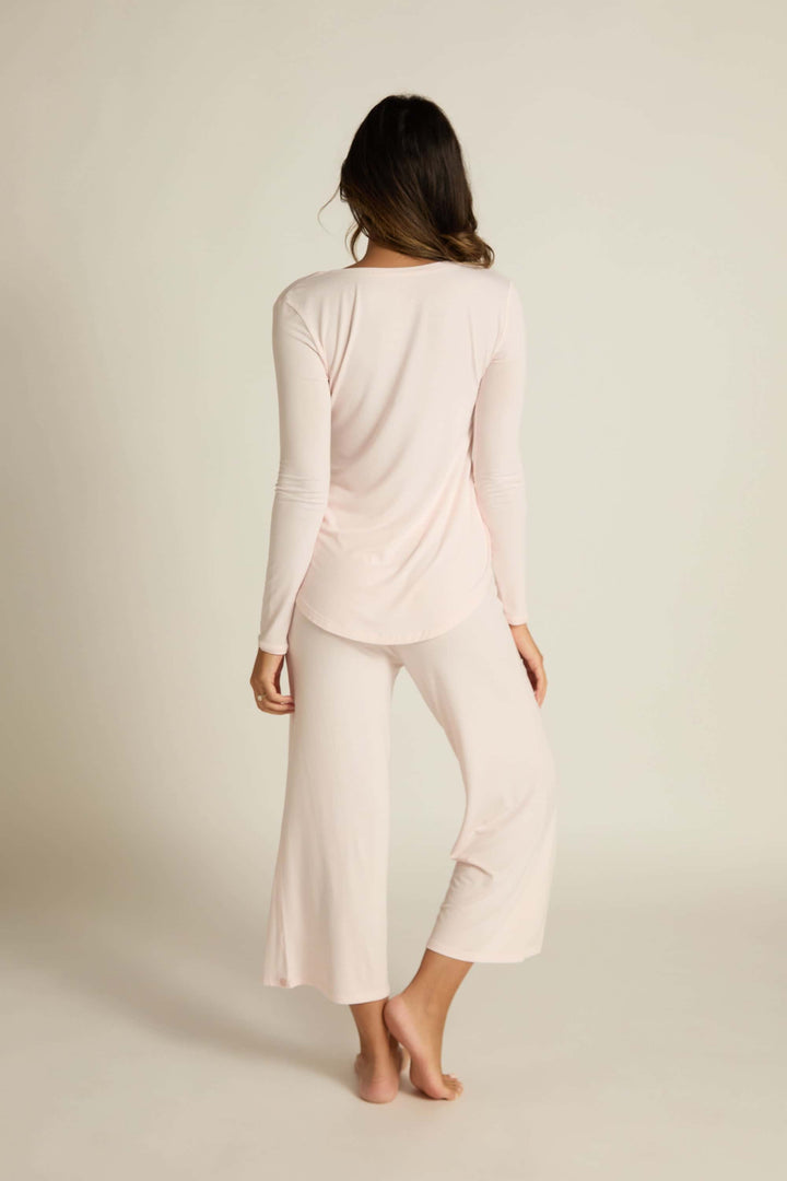 Dreamy Wide- Leg Capri in Pink