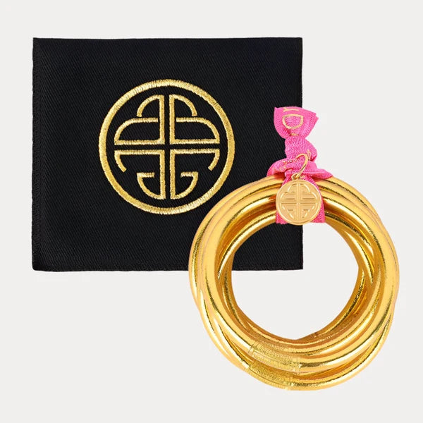 Serenity Prayer Gold All Weather Bangles Size Large