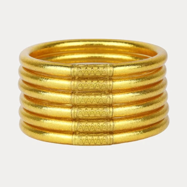 Serenity Prayer Gold All Weather Bangles Size Small