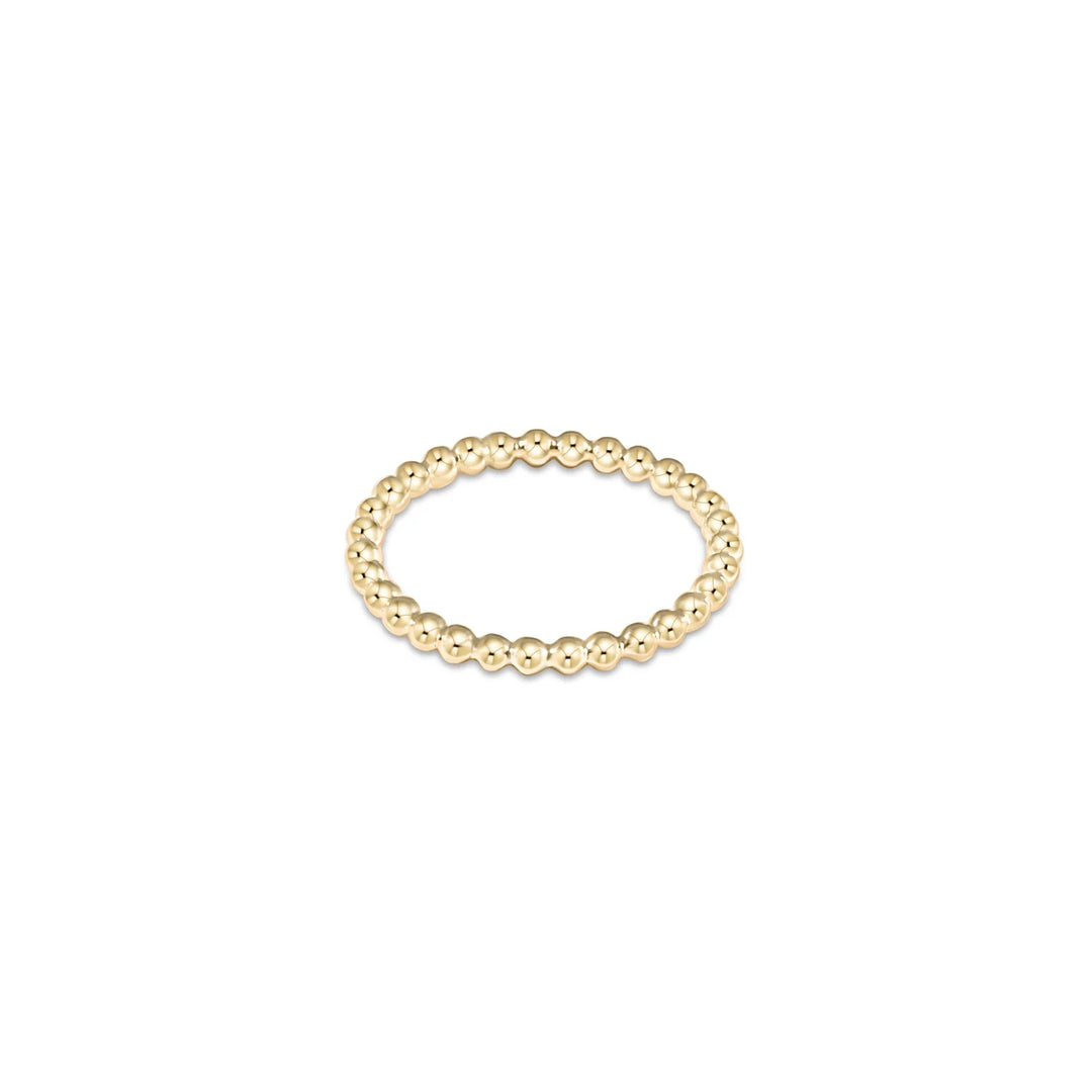 Classic Gold 2mm Bead Ring - Size 6