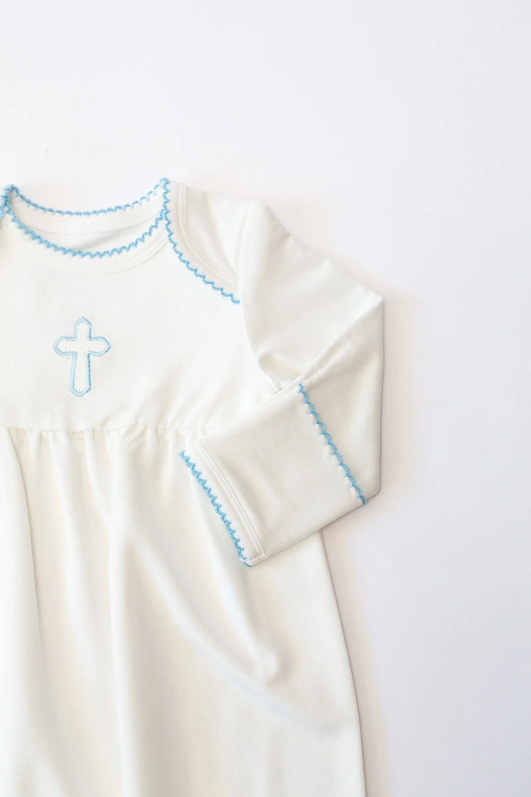 Blue Cross Embroidered Pip Gown