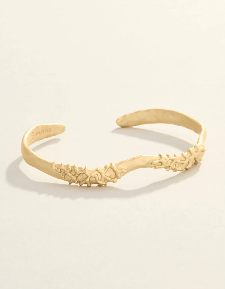 Tumbled Coral Cuff Gold