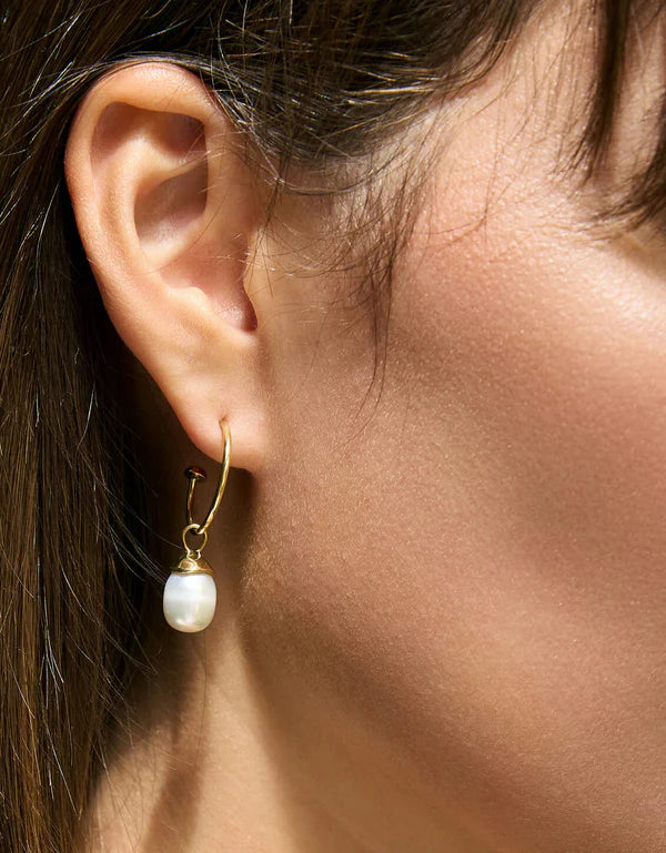 Bluffton Pearl Convertible Hoop Earrings