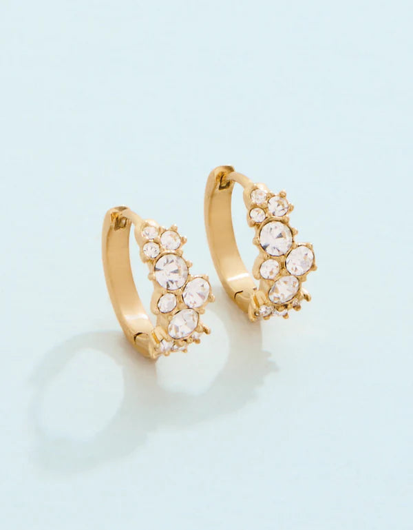Splash Champagne Bubbles Hoop Earrings 14mm