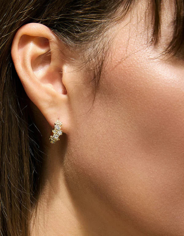Splash Champagne Bubbles Hoop Earrings 14mm