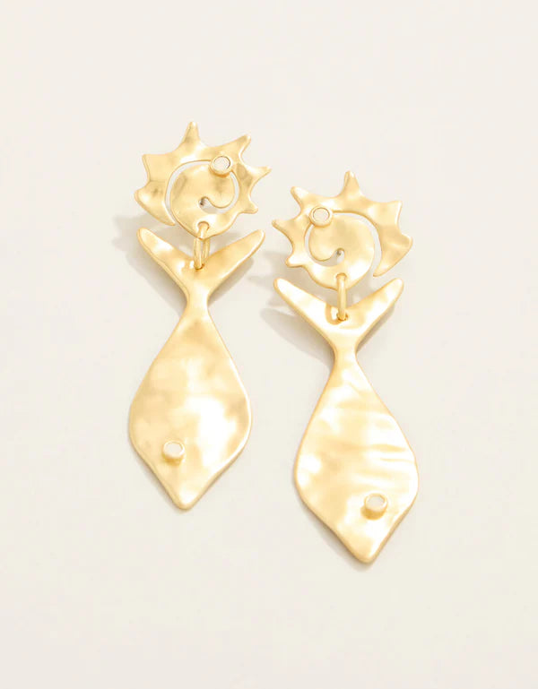 Flagler Fish Earrings Gold