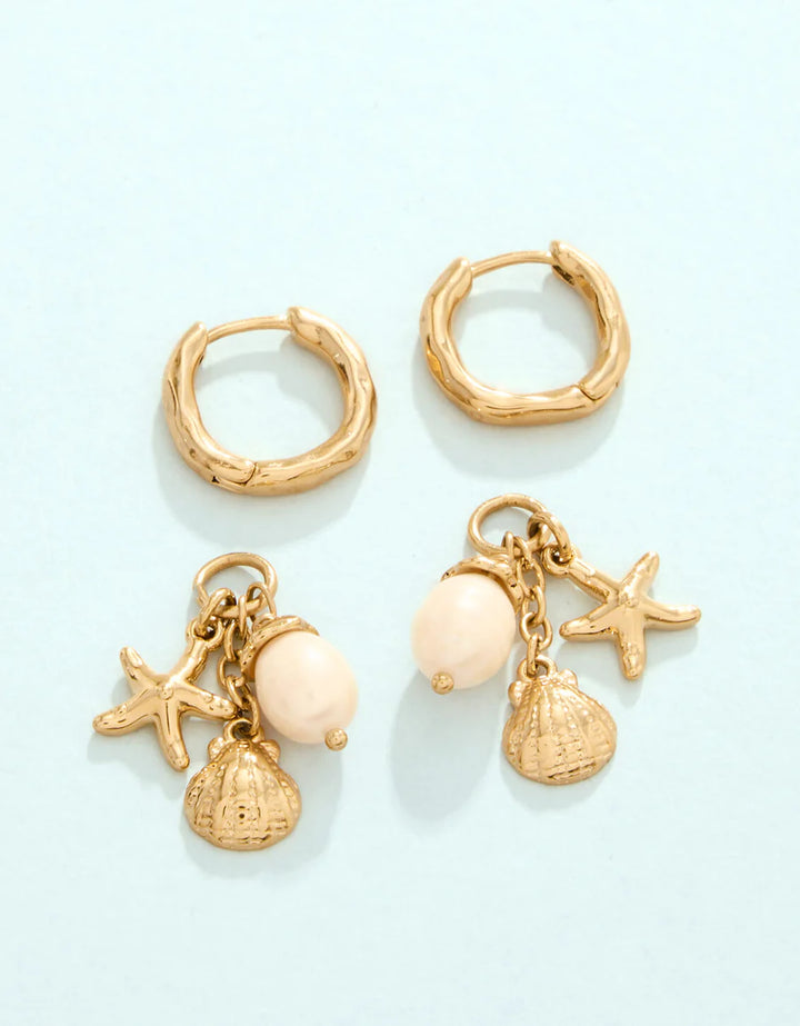 Splash Sea Island Convertible Hoop Earrings