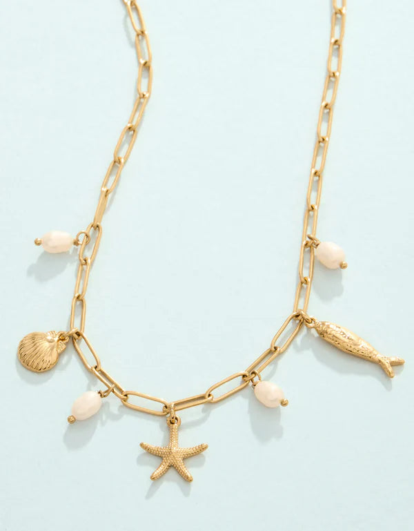 Splash Sea Island Necklace 18" Pearl