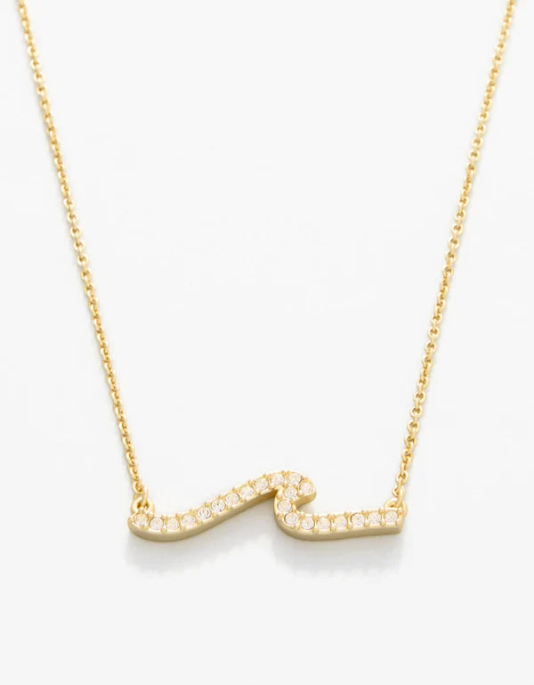 Sea La Vie Necklace 18" Hope Floats/Wave Gold