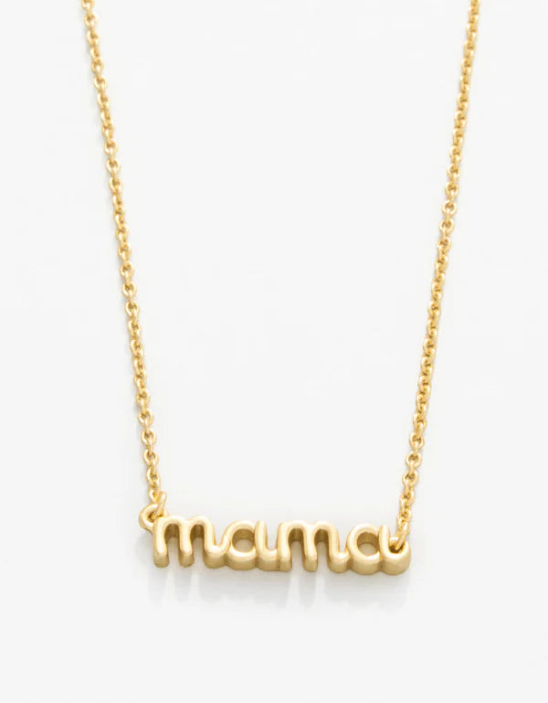 Sea La Vie Necklace 18" Thanks Mama/Script Gold