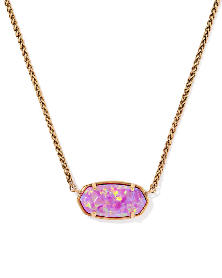 Dolly Parton x Kendra Scott Elisa Vintage Gold Short Necklace in Magenta