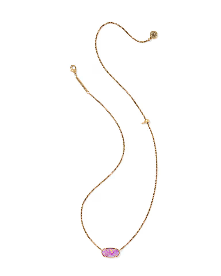 Dolly Parton x Kendra Scott Elisa Vintage Gold Short Necklace in Magenta