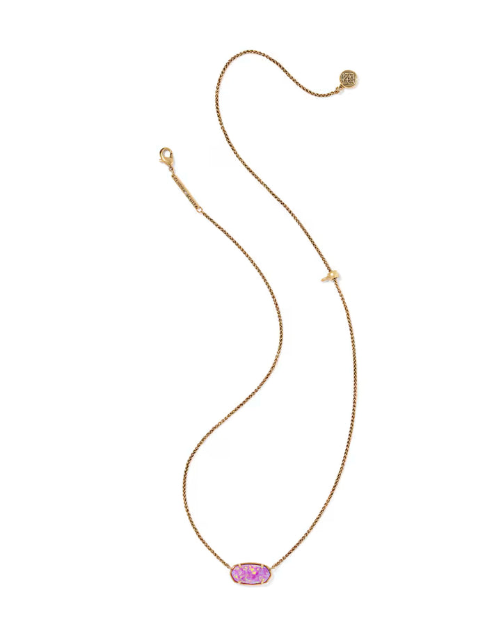 Dolly Parton x Kendra Scott Elisa Vintage Gold Short Necklace in Magenta