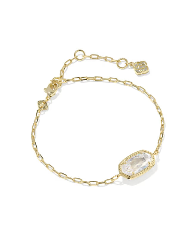 Elaina Luxe Gold Chain Bracelet in White CZ