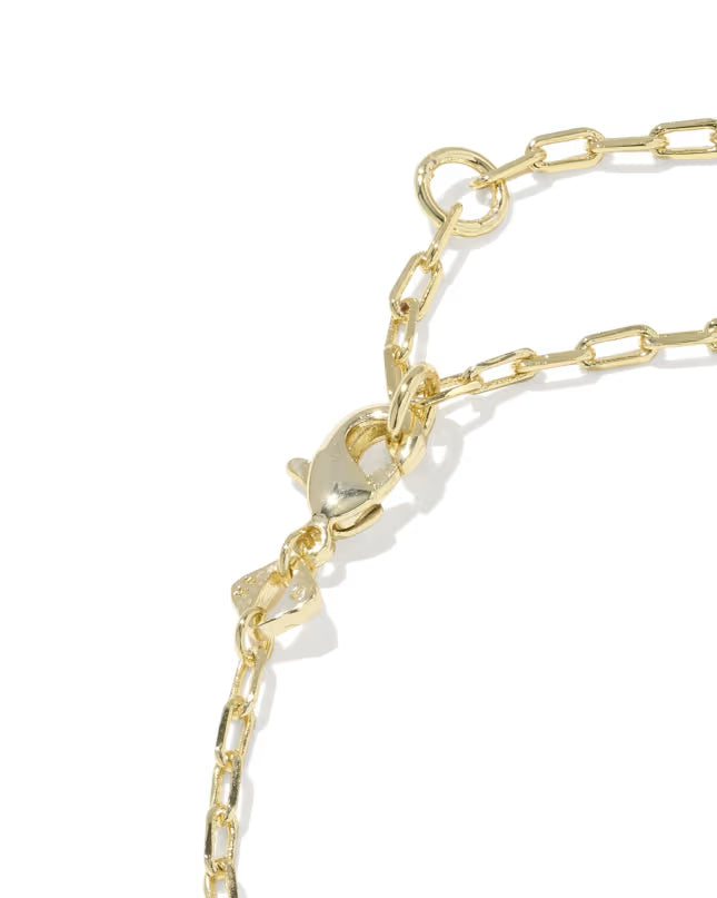 Elaina Luxe Gold Chain Bracelet in White CZ
