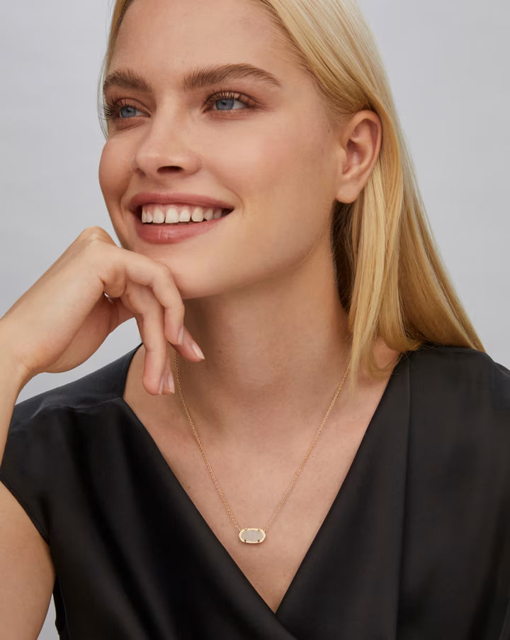 Elisa Necklace - Gold Iridescent Drusy