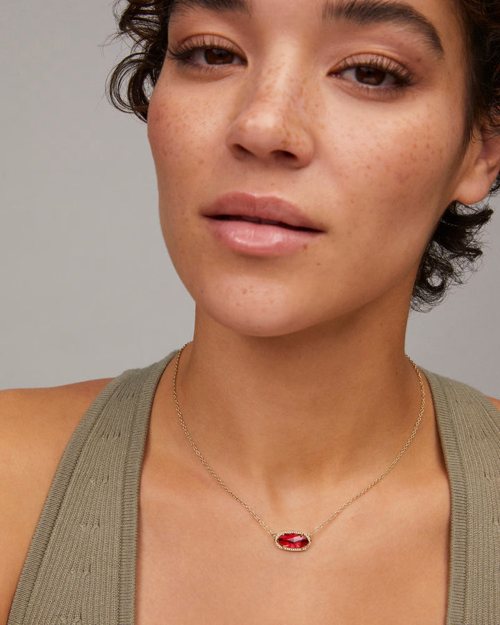 Elisa Gold Short Pendant Necklace