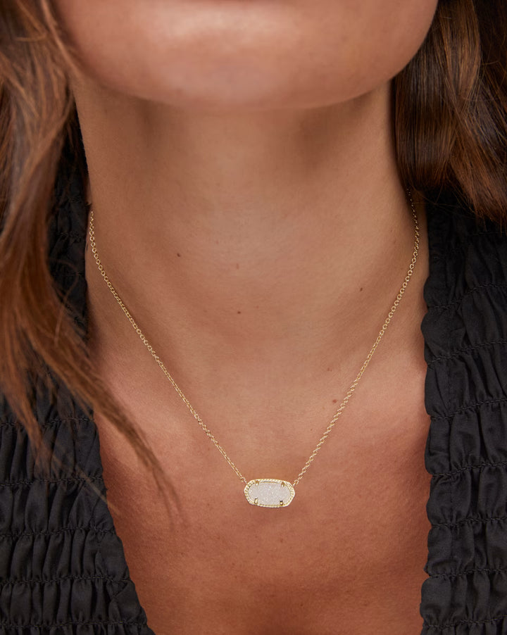 Elisa Necklace - Gold Iridescent Drusy