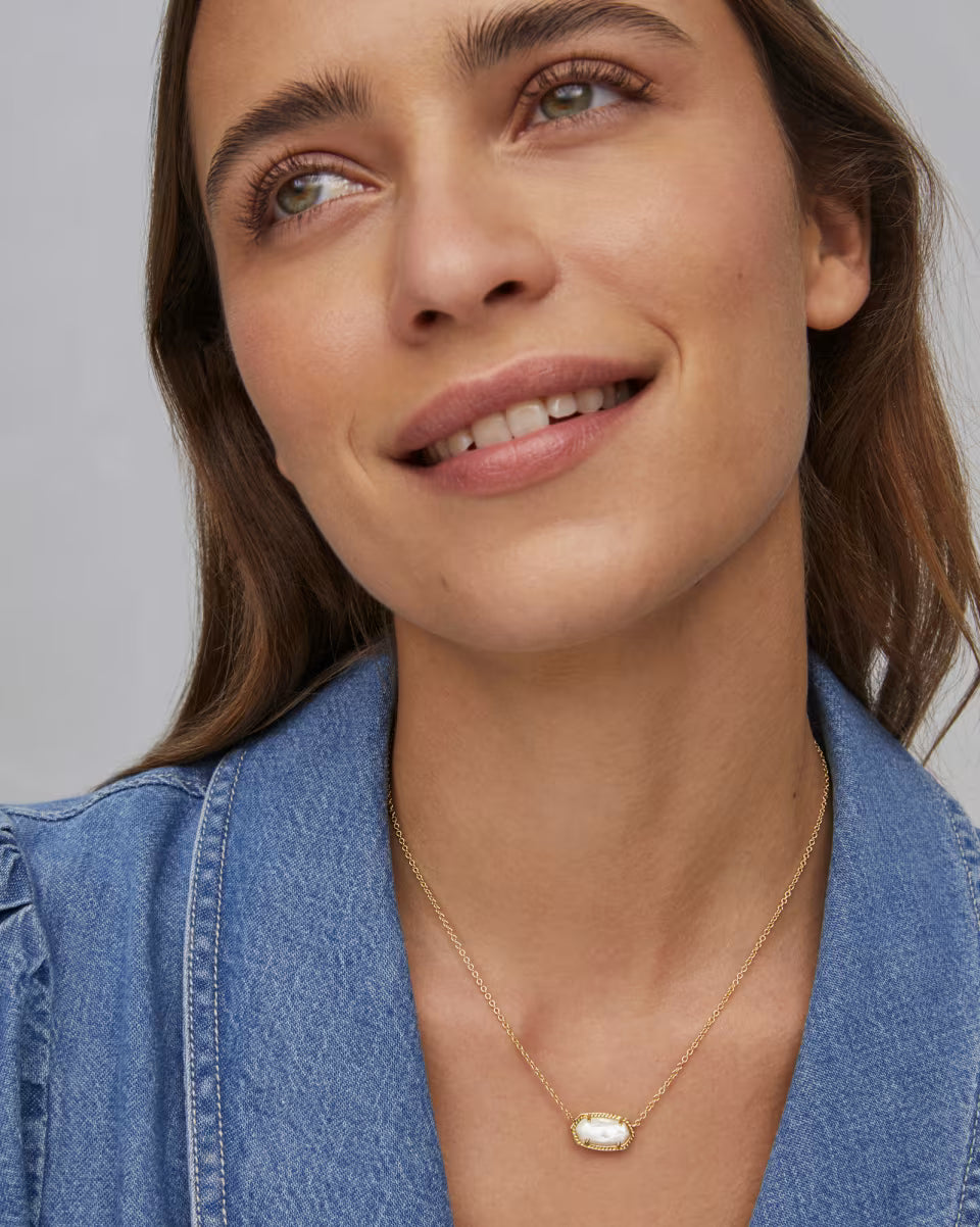 Elisa Necklace - Gold Ivory Mother of Pearl