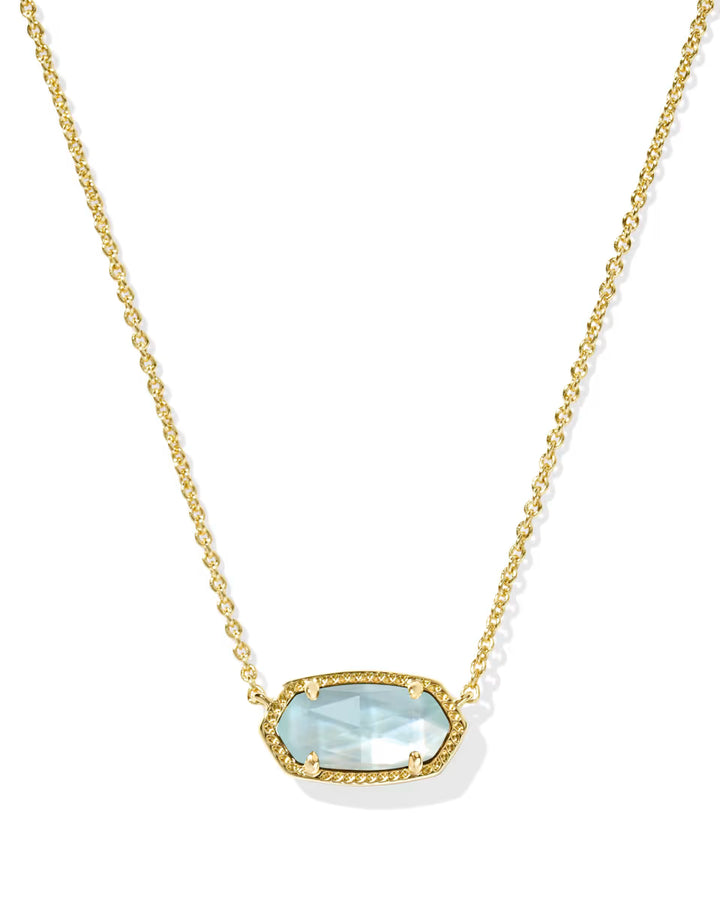 Elisa Necklace- Gold Light Blue Ilusion