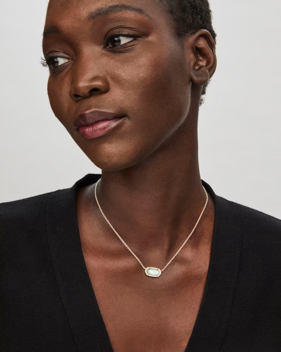 Elisa Necklace- Gold Light Blue Ilusion