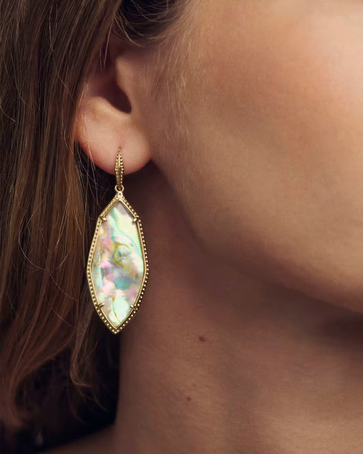 Ophelia Drop Ear Gold Iridescent Abalone