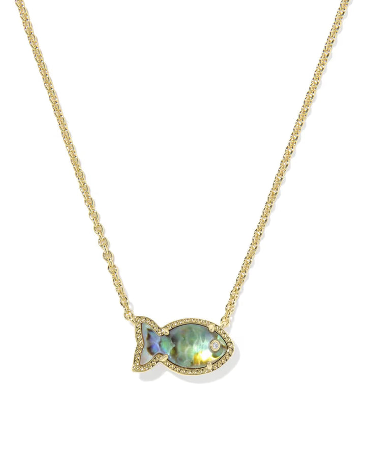 Parker Fish Gold Short Pendant Necklace