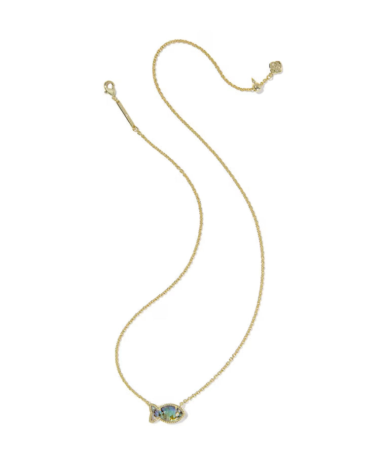 Parker Fish Gold Short Pendant Necklace